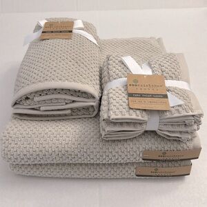 8pc ECOEXISTENCE Bamboo Zero Twist Loops Bath Towel Set - FGChiffon